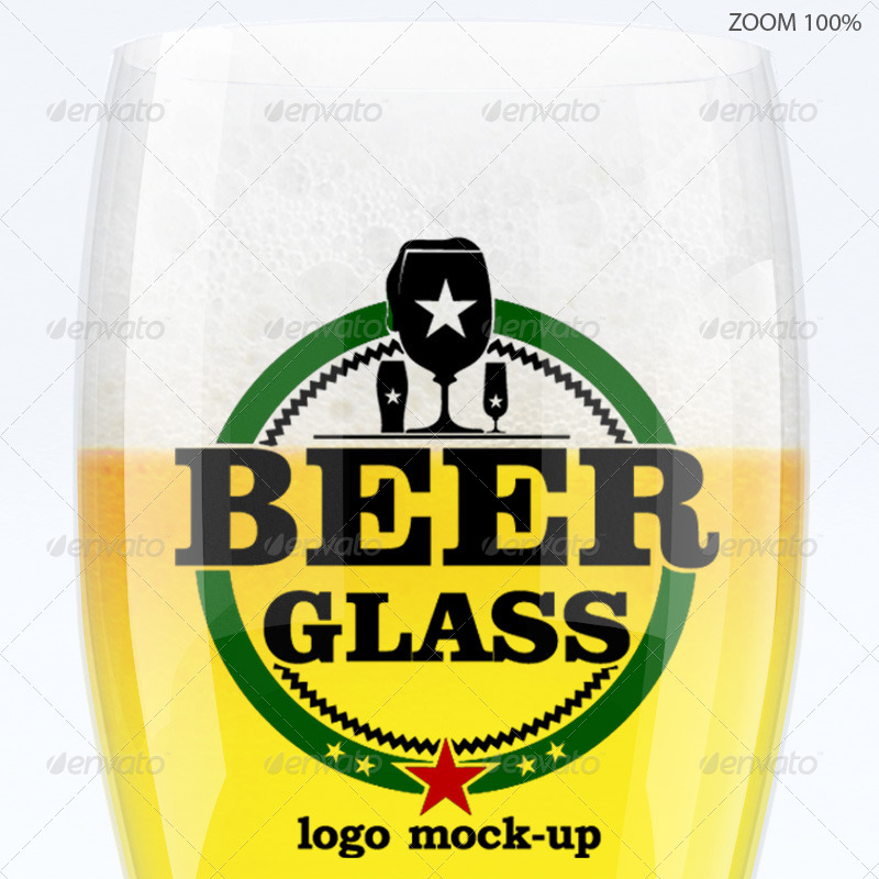 Beer Glasses Logo Mockup by L5Design GraphicRiver